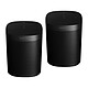 SONOS One Noir (la paire) Enceinte multiroom sans fil avec Amazon Alexa et Google Assistant (la paire)