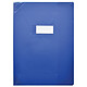 Elba Strong Line Opaque 17 x 22 cm Bleu Protège cahier opaque avec marque-page et poche de rangement - 17 x 22 cm