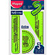 Maped Twist'n Flex kit plotter 3 pezzi Kit di tracciamento 3 parti con righello 15 cm - squadra 60 15 cm - goniometro 180 10 cm - colore casuale