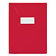 Elba Strong Line Opaque 17 x 22 cm Rouge Protège cahier opaque avec marque-page et poche de rangement - 17 x 22 cm