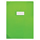 Elba Strong Line Opaque 17 x 22 cm Vert Protège cahier opaque avec marque-page et poche de rangement - 17 x 22 cm