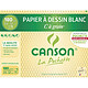 Canson Pochette Papier dessin Blanc "C" à grain (24 x32) Lot de 12 feuilles papier à dessin 180 g 24 x 32