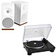 Audio-Technica AT-LP5 Noir + Tangent Spectrum X5 BT Phono Blanc Platine vinyle à 2 vitesses (33-45 trs/min) + Enceinte bibliothèque Bluetooth (par paire)