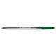 Medium Clear Ballpoint Pen - Green Green biros with medium point and cap