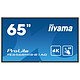 iiyama 65" LED - ProLite TE6568MIS-B1AG Écran tactile multipoint 3840 x 2160 pixels 16:9 - IPS-AG - 1200:1 - 8 ms - HDMI - DisplayPort - Haut-parleur intégré - Noir