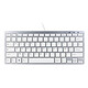 R-Go Tools Compact Keyboard Blanc Clavier filaire compact (AZERTY, Français)