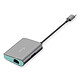 i-tec USB-C Metal Hub + Gigabit Ethernet Adaptateur USB-C vers Gigabit Ethernet et USB-A 3.0