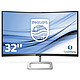 Philips 31.5" LED - 328E9FJAB 2560 x 1440 píxeles - 5 ms (gris a gris) - Gran formato 16/9 - Panel VA curvo - FreeSync - DisplayPort - HDMI - Negro