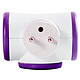 Watt&Co Triplite (violet) Multiprise avec tête rotative 180° et 3 prises 16A (coloris violet)