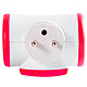 Watt&Co Triplite (rouge) Multiprise avec tête rotative 180° et 3 prises 16A (coloris rouge)