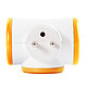 Watt&Co Triplite (naranja) Multienchufe con cabezal giratorio de 180° y 3 enchufes de 16A (color naranja)