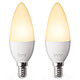 Innr Lightning Smart Bulb E14 - Blanc chaud - Pack de 2 Pack de 2 ampoules LED connectées E14 blanc chaud 5.3W - Compatibles avec le pont Philips Hue