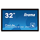 iiyama 32" LED - ProLite TF3238MSC-B1AG Écran tactile interactif 1920 x 1080 pixels 16:9 - AMVA3-AG - 3000:1 - 8 ms - HDMI - DisplayPort - Haut-parleurs intégrés - Noir