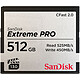 SanDisk Carte mémoire Extreme Pro CompactFlash CFast 2.0 512 Go Carte mémoire CompactFlash - Cfast 2.0 - VPG-130 - 512 Go
