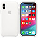 Apple Coque en silicone Blanc Apple iPhone Xs Coque en silicone pour Apple iPhone Xs