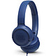 JBL TUNE 500 Blue On-ear headphones with integrated microphone