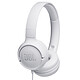 JBL TUNE 500 White On-ear headphones with integrated microphone