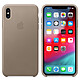 Apple Coque en cuir Taupe Apple iPhone Xs Max Coque en cuir pour Apple iPhone Xs Max