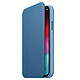 Custodia Folio in pelle blu per Apple iPhone Xs Custodia folio in pelle per Apple iPhone Xs