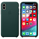 Apple Coque en cuir Vert Forêt Apple iPhone Xs Coque en cuir pour Apple iPhone Xs