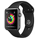 Apple Watch Series 3 GPS Aluminium Space Grey Sport Black 42 mm Smartwatch - Aluminium - Waterproof 50 m - GPS/GLONASS - Heart Rate Monitor - Retina OLED 390 x 312 pixels - Wi-Fi/Bluetooth 4.2 - watchOS 5 - Sport strap 42 mm