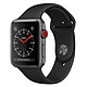 Apple Watch Series 3 GPS + Cellular Aluminium Gris Sidéral Sport Noir 38 mm  Montre connectée - Aluminium - Etanche 50 m - GPS/GLONASS - Cardiofréquencemètre - Ecran Retina OLED 340 x 272 pixels - Wi-Fi/Bluetooth 4.2 - watchOS 5 - Bracelet Sport 38 mm 