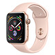 Apple Watch Serie 4 GPS Aluminio Aluminio Oro Deporte Rosa 40 mm Reloj conectado - Aluminio - Resistente al agua 50 m - GPS/GLONASS - Cardiofrecuencímetro - Pantalla Retina OLED 394 x 324 píxeles - Wi-Fi/Bluetooth 5.0 - watchOS 5 - Pulsera deportiva 40 mm