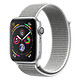 Apple Watch Series 4 GPS Aluminium Argent Boucle Sport Coquillage 44 mm Montre connectée - Aluminium - Étanche 50 m - GPS/GLONASS - Cardiofréquencemètre - Écran Retina OLED 448 x 368 pixels - Wi-Fi/Bluetooth 5.0 - watchOS 5 - Bracelet Sport 44 mm