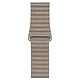 Apple Pulsera Cuero 44 mm Gris Arena - Grande Correa de cuero para reloj Apple Watch 42/44 mm