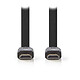 Nedis Cable HDMI plano de alta velocidad con Ethernet Negro (2 metros) Cable plano HDMI 4K de alta velocidad con Ethernet negro - 2 metros