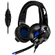 Spirit of Gamer Xpert-H300 Auriculares para sonido envolvente virtual 7.1 para juegos, vibración de bajos, control remoto y retroiluminación azul (USB / PC)