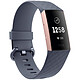 FitBit Charge 3 Oro rosa / Pizarra azul