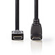 Nedis Câble HDMI coudé à 90° haute vitesse avec Ethernet Noir (1.5 mètre) Câble coudé à 90° HDMI 1.4 4K haute vitesse avec Ethernet Noir - 1.5 mètre