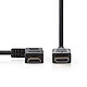 NEDIS Câble HDMI coudé à droite haute vitesse avec Ethernet Noir (1.5 mètre) Câble coudé à droite HDMI 4K haute vitesse avec Ethernet Noir - 1.5 mètre