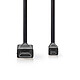 Nedis Micro HDMI mle / HDMI mle High Speed Cable with Ethernet Black (2 meters) Micro HDMI mle / HDMI mle High Speed Cable with Ethernet Black - 2 meters