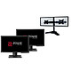 BenQ Zowie 24" LED - XL2411P (x2) + LDLC Soporte 2 pantallas 1920 x 1080 píxeles - 1 ms (gris a gris) - Pantalla ancha 16/9 - DVI-DL/HDMI/DP - Pivote - 144 Hz - Altura ajustable - Negro (3 años de garantía del fabricante) + Soporte de sobremesa para 2 pantallas planas