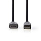 Nedis Mini HDMI mle / HDMI female high speed cable with Ethernet Black (20 cm) Mini HDMI Male / Female High Speed Cable with Ethernet Black - 20 cm