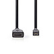 Nedis Câble Micro HDMI mâle / HDMI femelle haute vitesse avec Ethernet Noir (20 cm)) Câble Micro HDMI mâle / HDMI femelle haute vitesse avec Ethernet Noir - 20 cm