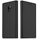 Akashi Etui Folio Noir Galaxy A8 Etui folio en simili cuir pour Samsung Galaxy A8
