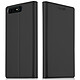 Akashi Folio Carcasa Negro Huawei Y6 2018 Funda folio de polipiel para Huawei Y6 2018