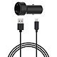 xqisit Car Charger 2.4A USB Lightning Cable Negro Cargador para coche con puerto USB-A y cable de relámpago