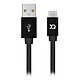 xqisit Charge & Sync USB-A / USB-C Noir - 1.8m Câble de chargement et synchronisation USB-A vers USB-C (1.8m)
