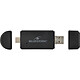 Bluestork USB-A/USB-C/micro-USB card reader - 2-in-1 SD / SDXC / SDHC / microSD / microSDHC / microSDXC memory card reader on USB 2.0/USB-C/micro-USB