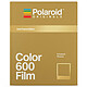 Polaroid Color 600 Película (marco dorado) 8 películas a color instantáneas con marco dorado para cámaras Polaroid 600 y i-Type