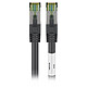 Goobay RJ45 Cat 8.1 S/FTP cable 0.25 m (Black) Ethernet cable RJ45 blind catgorie 8.1 S/FTP 25 cm (Black)