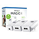 devolo Magic 1 WiFi - Multiroom Kit Pack de 3 adaptateurs CPL 1200 Mbps et Wi-Fi AC1200 dual-band (AC867 + N300) MESH avec ports Fast Ethernet