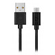 xqisit Charge & Sync USB-A / micro-USB Noir - 1.8m