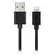 xqisit Charge & Sync USB-A / Lightning Noir - 1.8m Câble de chargement et synchronisation USB-A vers Lightning (1.8m)
