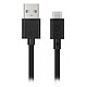 xqisit Charge & Sync USB-A / USB-C Noir - 3m Câble de chargement et synchronisation USB-A vers USB-C 2.0 (3m)