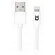 xqisit Charge & Sync USB-A / Lightning Blanc - 3m Câble de chargement et synchronisation USB-A vers Lightning (3m)